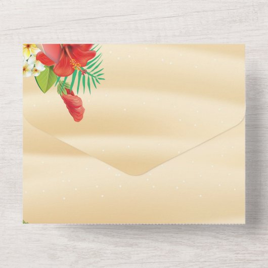 Einde van de zomerfeest all in one uitnodiging (Achterkant)