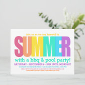 Einde van de zomerfeest kaart (Staand voorkant)