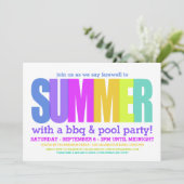 Einde van de zomerfeest kaart (Staand voorkant)