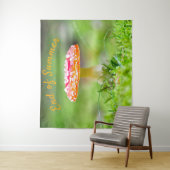 Einde van de zomerpaddenstoel foto herfst rood en  wandkleed (In situ)