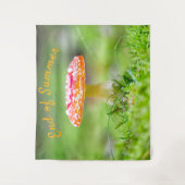 Einde van de zomerpaddenstoel foto herfst rood en  wandkleed (Voorkant)