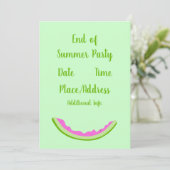 Einde van de zomerpartij Eaten Watermeloen Rind Kaart (Staand voorkant)