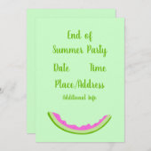 Einde van de zomerpartij Eaten Watermeloen Rind Kaart (Voorkant / Achterkant)