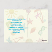 Einde van de zomerpool briefkaart (Achterkant)