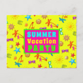 Einde van de zomerpool briefkaart (Voorkant)