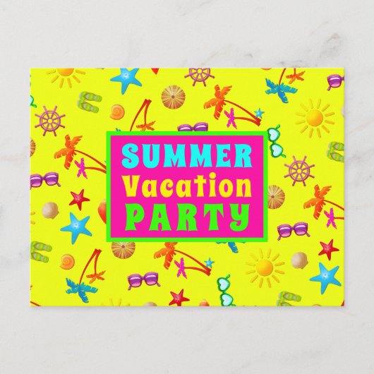 Einde van de zomerpool briefkaart (Voorkant)