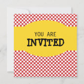 Einde van de zomeruitnodiging kaart (Achterkant)