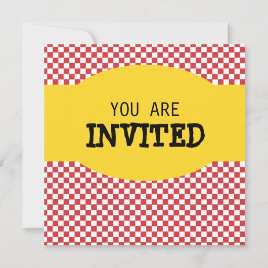 Einde van de zomeruitnodiging kaart (Achterkant)