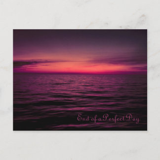 Einde van de zonsondergang briefkaart