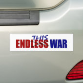 Einde van deze oorlog bumpersticker (Op auto)