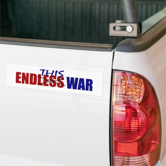 Einde van deze oorlog bumpersticker (Op Truck)