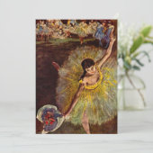 Einde van een Arabesch door Edgar Degas,  ballet Kaart (Staand voorkant)