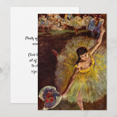 Einde van een Arabesch door Edgar Degas,  ballet Kaart (Voorkant / Achterkant)