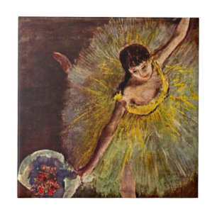 Einde van een Arabesk door Edgar Degas, Vintage Ba Tegeltje