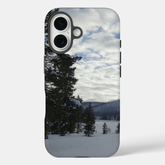 Einde van een besneeuwde dag in Yellowstone Nation Case-Mate iPhone Case (Achterkant)