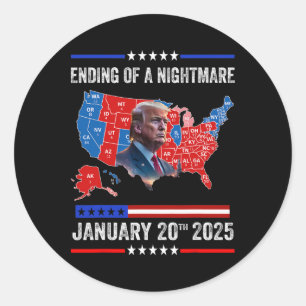 Einde van een enge nacht 20 januari 2025 11 ronde sticker