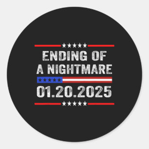 Einde van een enge nacht 20 januari 2025 1 ronde sticker