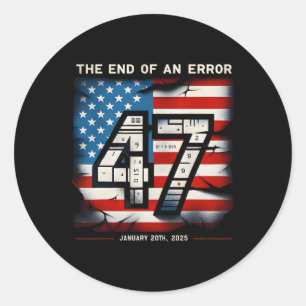 Einde van een fout 20 januari 2025 President Inaug Ronde Sticker