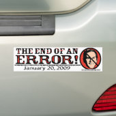 Einde van een fout bumpersticker (Op auto)