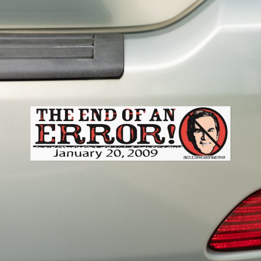 Einde van een fout bumpersticker (Op auto)