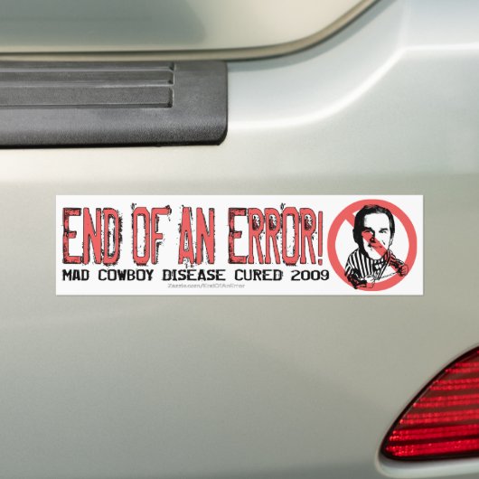 Einde van een fout bumpersticker (Op auto)
