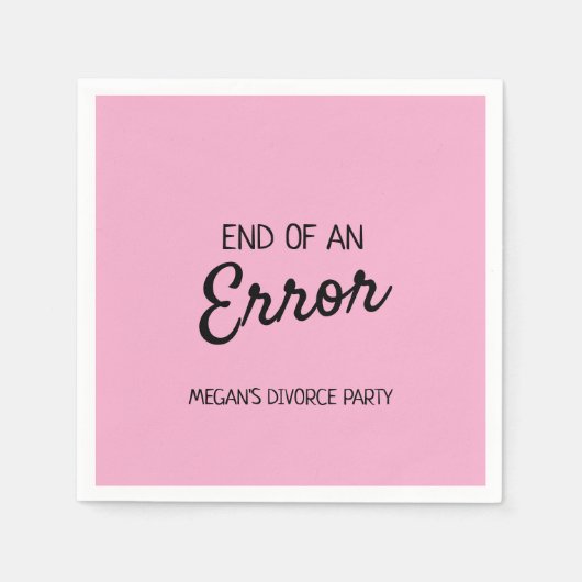 Einde van een fout Drink Mix Servet (Voorkant)