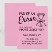Einde van een Fout Echtscheiding Party Uitnodiging (Voorkant / Achterkant)