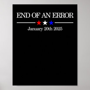 Einde van een fout grappig politiek satire voor ja poster