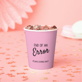 Einde van een fout papieren bekers