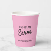 Einde van een fout papieren bekers (Voorkant)