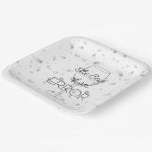 Einde van een Foute Wijn Scheiding Feestje Papieren Bordje (Gebogen)