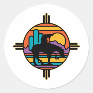 Einde van het Amerikaanse Indiaan Ronde Sticker