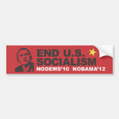 Einde van het Amerikaanse socialisme Bumpersticker (Voorkant)