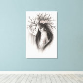 Einde van het begin Spring Cherry Blossom Canvas (Insitu (Houten vloer))