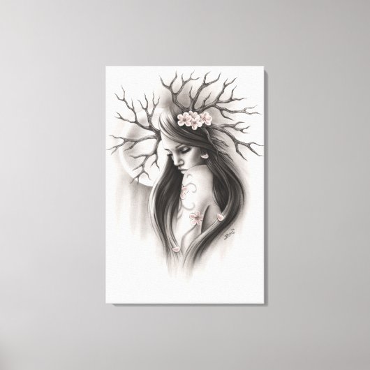 Einde van het begin Spring Cherry Blossom Canvas Afdruk (Voorkant)