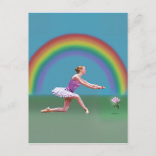 Einde van het Briefkaart van Rainbow Ballerina