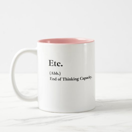 Einde van het denkvermogen - Funny Coffee Mok (Links)