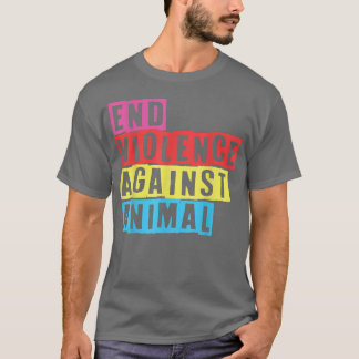 Einde van het geweld tegen Vegetarisch Vegetarisch T-shirt