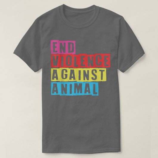 Einde van het geweld tegen Vegetarisch Vegetarisch T-shirt (Design voorkant)