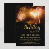 Einde van het jaar Elegant Vuurwerk Corporate Holi Kaart (Voorkant / Achterkant)