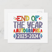 Einde van het jaar Handtekeningen 2024 Laatste sch Briefkaart (Voorkant / Achterkant)
