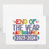 Einde van het jaar Handtekeningen 2024 Laatste sch Kaart (Voorkant / Achterkant)