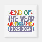 Einde van het jaar Handtekeningen 2024 Laatste sch Magneet (Voorkant)