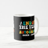 Einde van het jaar Handtekeningen gepersonaliseerd Koffiemok (Voorkant rechts)