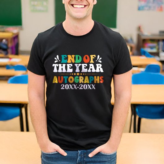 Einde van het jaar Handtekeningen gepersonaliseerd T-shirt