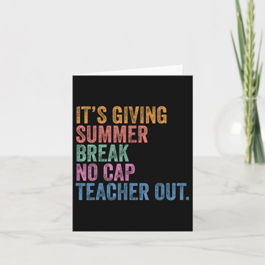 Einde van het jaar School Out Summer Break No Pet Kaart (Voorkant)