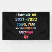 Einde van het jaar Schooloverleving kleurrijk 2021 Spandoek (Horizontaal)
