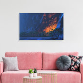 Einde van het land (nacht) canvas afdruk (Insitu (Woonkamer))