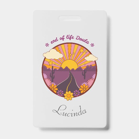 Einde van het leven Doula, hospice verpleegkundige Badge (Front)