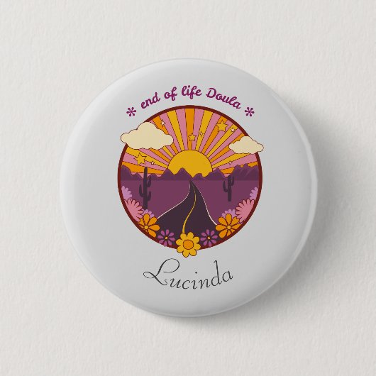 Einde van het leven Doula, hospice verpleegkundige Ronde Button 5,7 Cm (Voorkant)